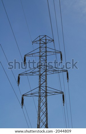Electric power utility pole: part of the power grid