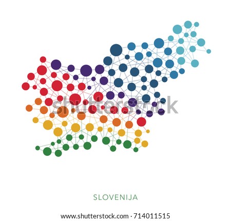 dotted texture Slovenija vector background