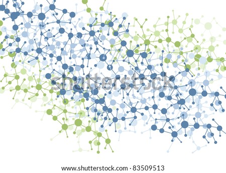 color molecule connection vector background