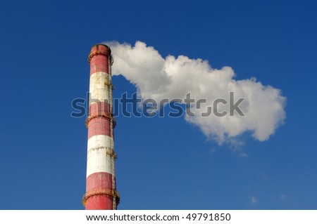 fuming tube against blue sky