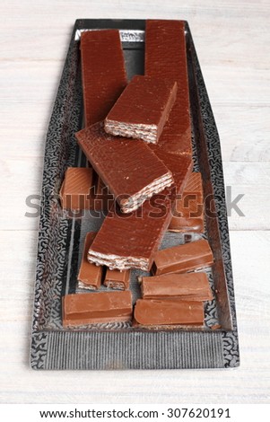 Dark Chocolate Coated Wafer with Filling