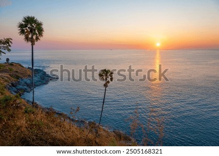 Similar – Image, Stock Photo Sunset in a small fjord in Norway