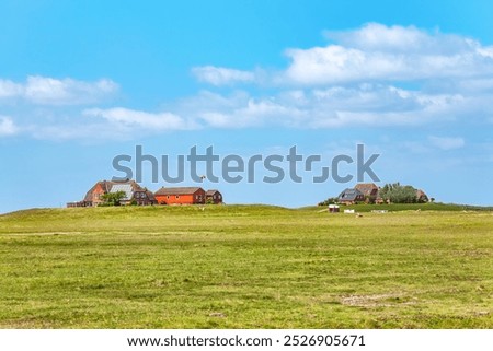 Similar – Image, Stock Photo Houses on Hallig Hooge in the North Sea