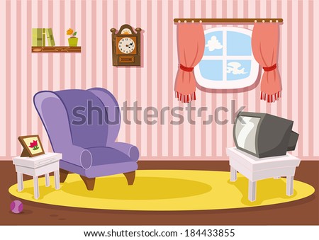 Vector Illustration of a Classic Living Room