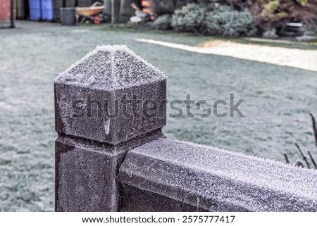 Similar – Image, Stock Photo frozen wooden brown fence outdoors