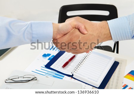 Agreement. Businessman working with documents in the office