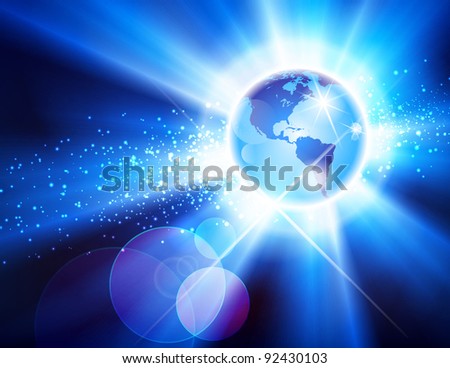 The Americas Globe Burst, vector