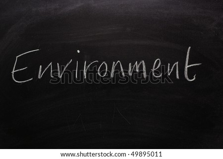 Blackboard concept for the word Environment