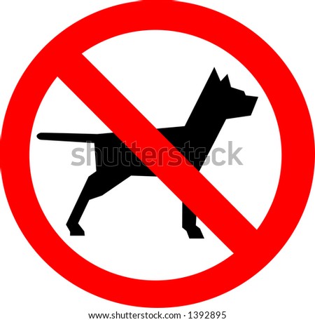 Symbole Chien Interdit Stock Photo 1392895 : Shutterstock