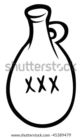 Cartoon Vector Outline Illustration Moonshine - 45389479 : Shutterstock