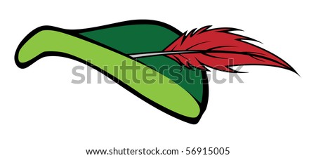 cartoon vector illustration Robin Hood cap