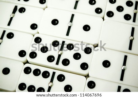 background made of domino closeup