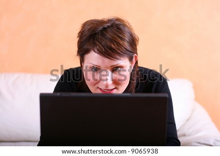 Young lady with a computer problem