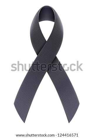 Vector illustration of mourning concept with Black Awareness Ribbon