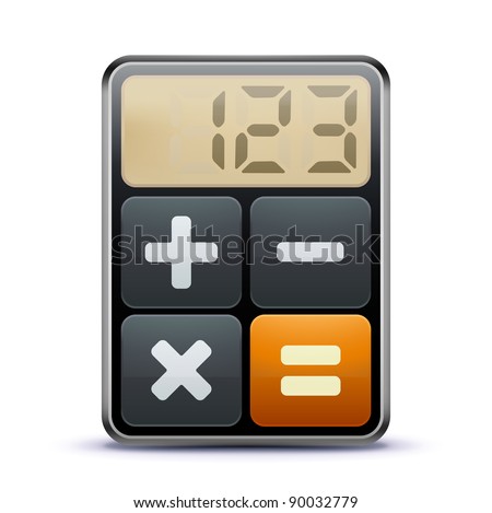 Vector illustration of business concept with calculator icon