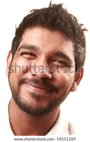 An Indian Young Man Giving A Humorous Smile Stock Photo 54551269 ...