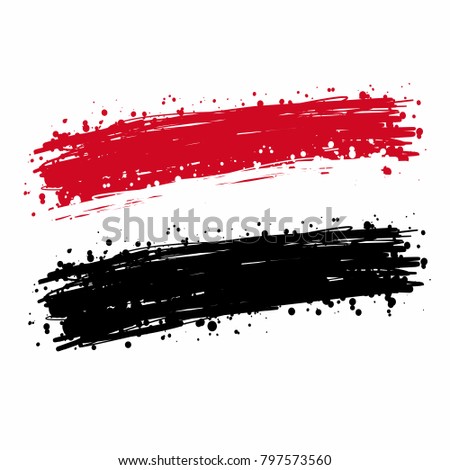 Yemen flag grunge style