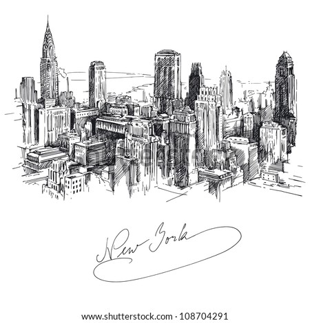 new york - hand drawn metropolis