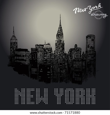 new york-original drawing