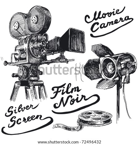 movie camera-original hand drawn collection