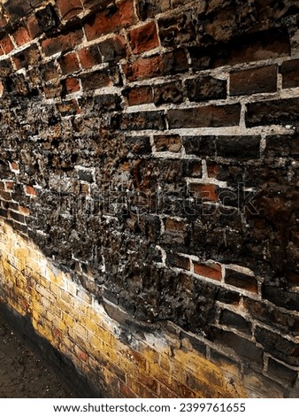 Worn And Cracked Fire Bricks Texture Stock Photo - Download Image