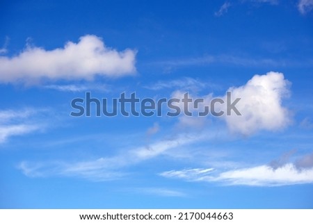 Beautiful sky landscape with calm white clouds high in the stratosphere on a sunny serenite day Foto d'archivio © 