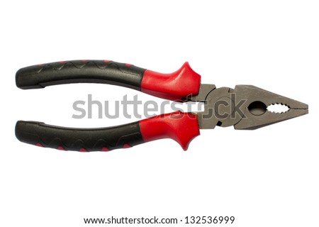 pliers red and black color to work