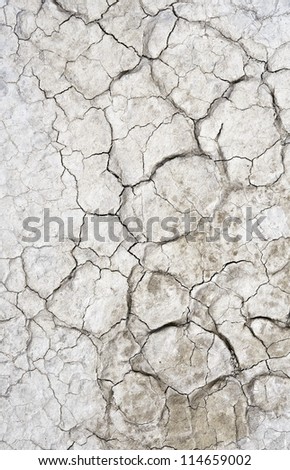 Lakebed -Dry Lake Cracked Ground. Vertical Photography. Mojave Desert, California, USA.