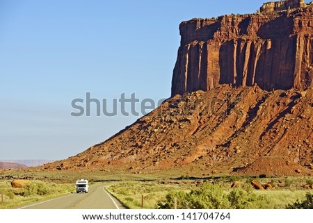 Utah Trip. RV Trip Thru Scenic Utah Canyonlands. Southern Utah, USA.
