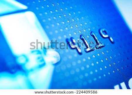 Credit Card Payments. Debit Bank Card Closeup Photo.