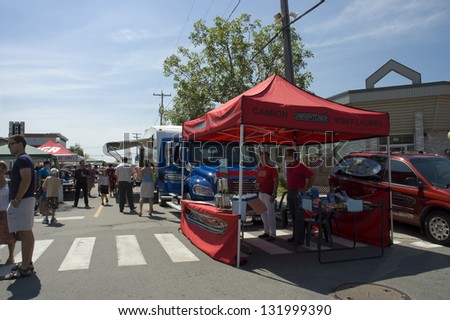 MONT LAURIER, QUEBEC, CANADA - JULY 13 : trucks exhibit at Annual trade fair held every year in rural country in Mont Laurier, Quebec, Canada on July 13th, 2006