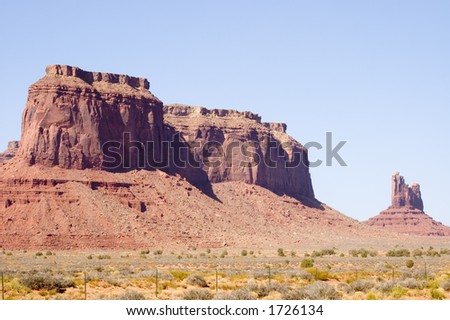 Volcanic rock formation of Monument Valley, Arizona, USA