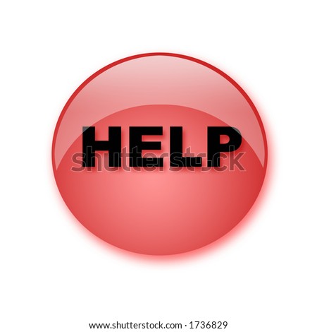 Giant Red Help Button Stock Photo 1736829 : Shutterstock