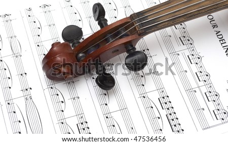Violin and musical score