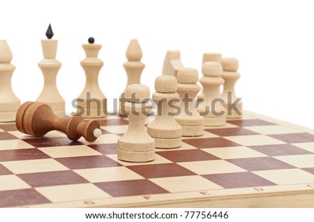 chess game isolated on a white background
