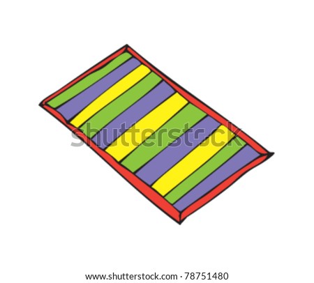 Drawing Of A Towel Stock Vector Illustration 78751480 : Shutterstock