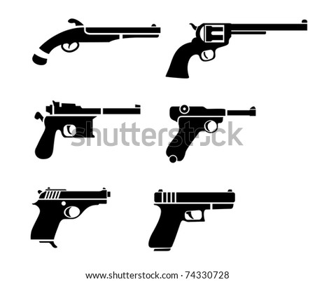 Vector Handgun Pictogram - 74330728 : Shutterstock