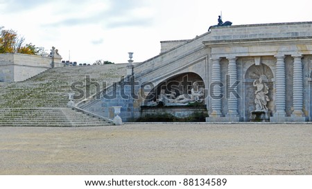The place inside castle Chantilly, part of the garden