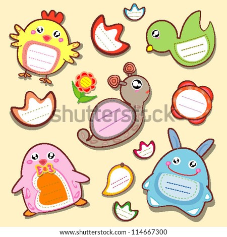vector animals insect menu label tag
