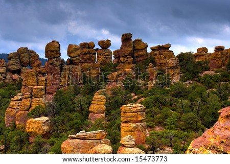 Stormy weather in Chiricahua National Monument in Southwest Arizona