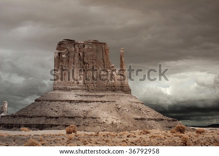 Stormy weather over Monument Valley in Arizona