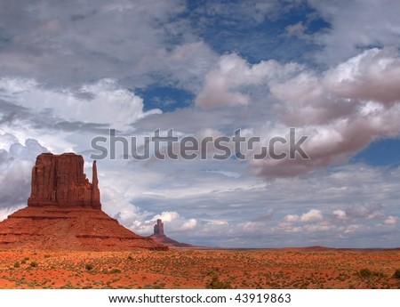 Stormy weather over Monument Valley in Arizona
