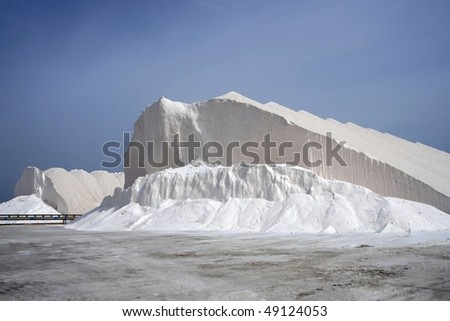 Marine salt production mountains