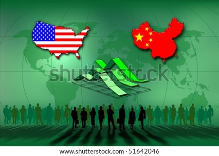 Business and statistics. United States and China.
