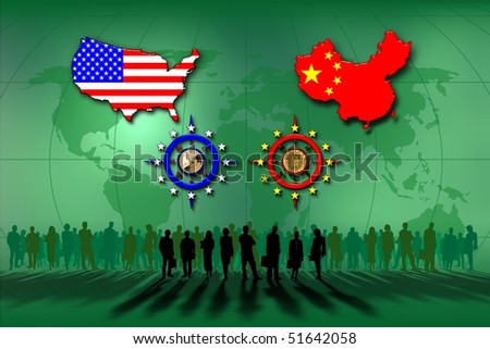 Business and carrying trade. United States and China.