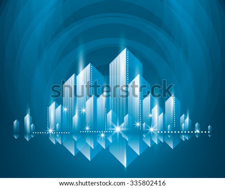 City Landscape. Beautiful abstract background town night