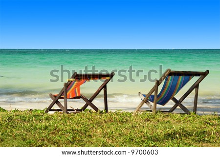 Peaceful scene on the beach.