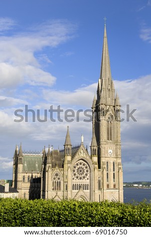 St. Colman\'s neo-Gothic cathedral in Cobh, South Ireland.