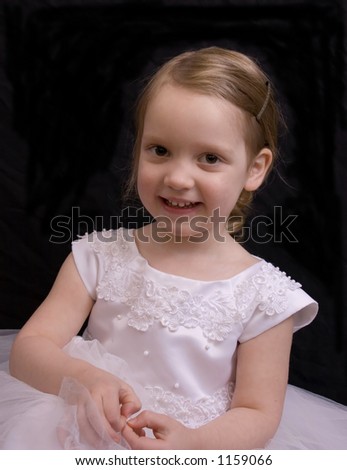 Three year old in a formal dress