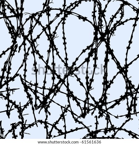 Barbed Wire Seamless Textures.Vector Illustration. - 61561636 ...